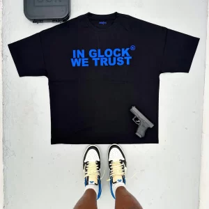 IN GLOCK WE TRUST blue black Shirt