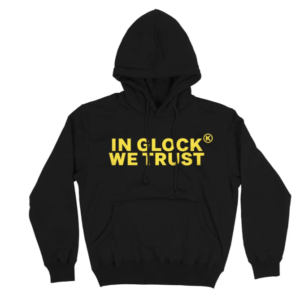 In glock we trust yellow black hoodie